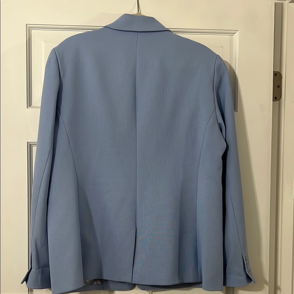 Trina Turk Powder Blue Single-Button Blazer - Picture 6 of 6